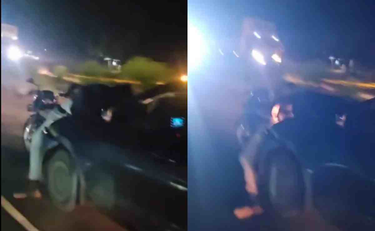 गुजरात में दहलाने वाली घटना... हिट एंड रन के बाद कार ने बाइक सवार को 1.5 KM तक घसीटा