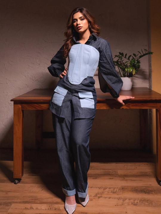 Nagma Gives Denim a Fresh Spin with Cool, Structured Layers