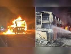 Video: Luxury Bus Catches Fire In Maharashtra, Driver Evacuates Passengers Just In Time