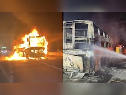 Video: Luxury Bus Catches Fire In Maharashtra, Driver Evacuates Passengers Just In Time Video: Luxury Bus Catches Fire In Maharashtra, Driver Evacuates Passengers Just In Time