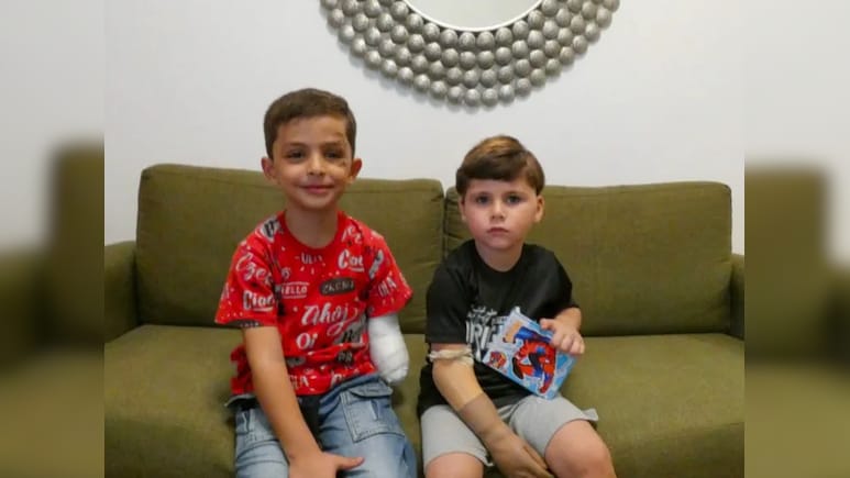 2 Child Amputees, Orphaned By Israel, Find Each Other In Lebanon 2 Child Amputees, Orphaned By Israel, Find Each Other In Lebanon