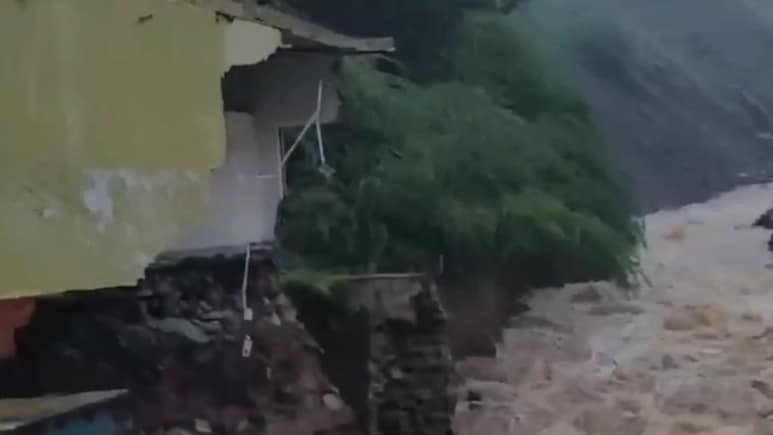 Cyclone Montha Impact: Landslide Hits Andhra's Srisailam Temple