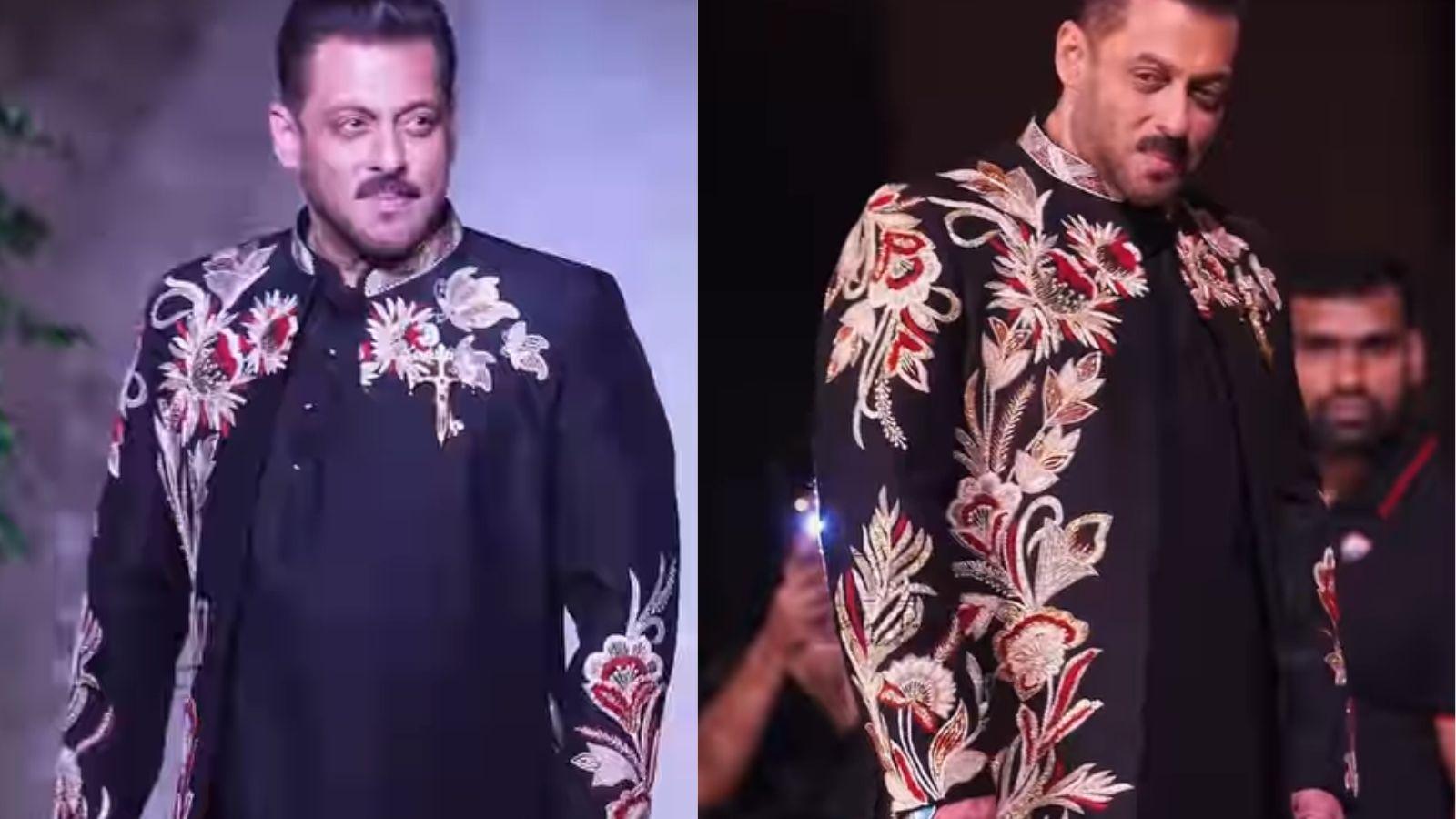 Salman Khan Walks The Ramp After Ages In A Classic Black Embroidered Sherwani. Watch Video