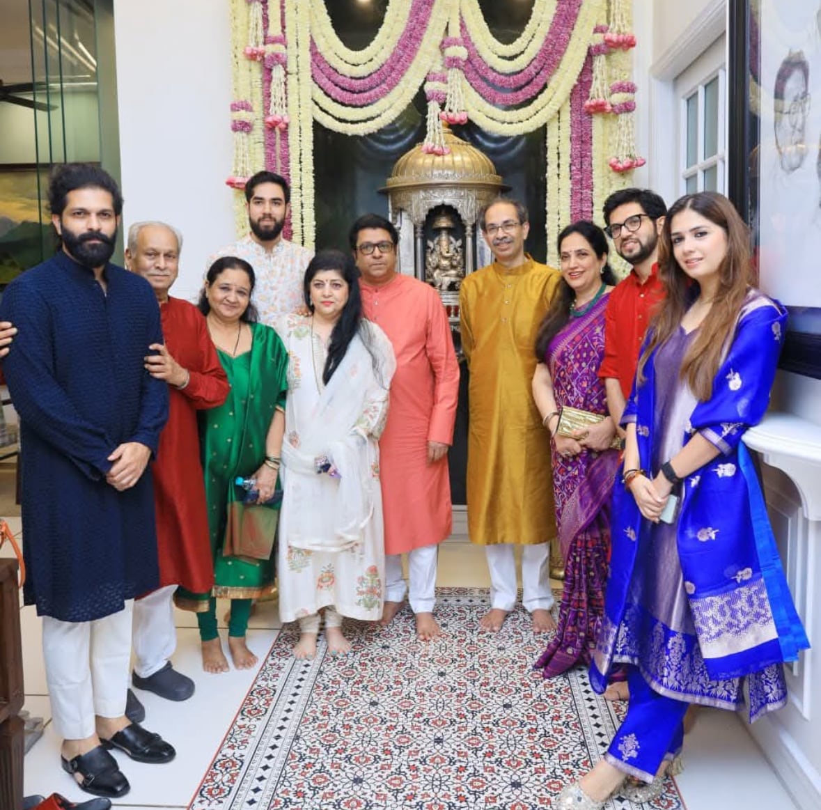 Historic Reunion: Uddhav and Raj Thackeray Families Unite at Diwali Deepotsav Event Signaling Political Alliance in Maharashtra