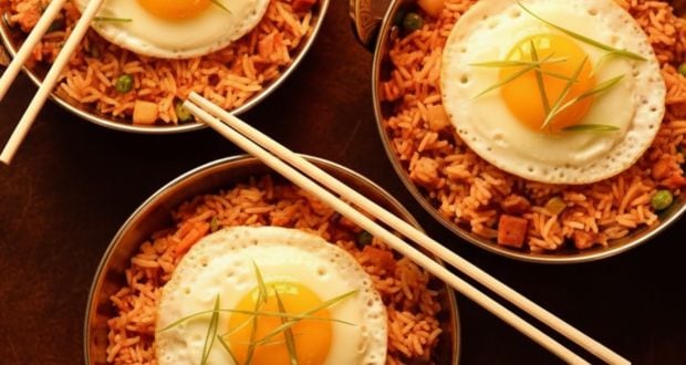 Korean Chicken Triple Fried Rice