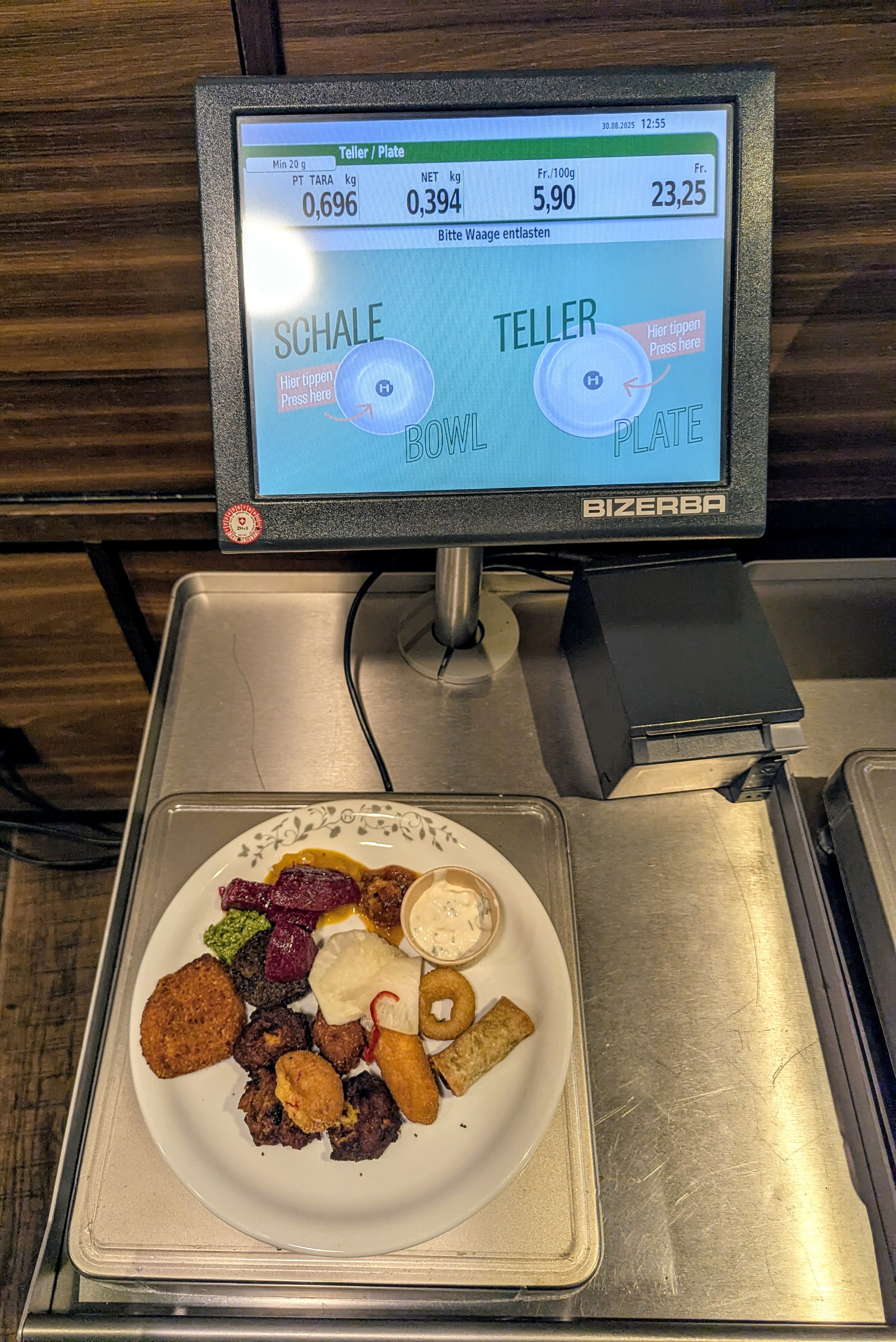 You pay by weight at Hiltl. Photo: Author You pay by weight at Hiltl. Photo: Author