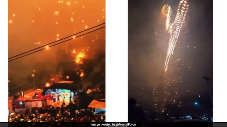 Chaos After Several Drones Catch Fire During Chinese Light Show, Sparks Fall On Crowd Chaos After Several Drones Catch Fire During Chinese Light Show, Sparks Fall On Crowd
