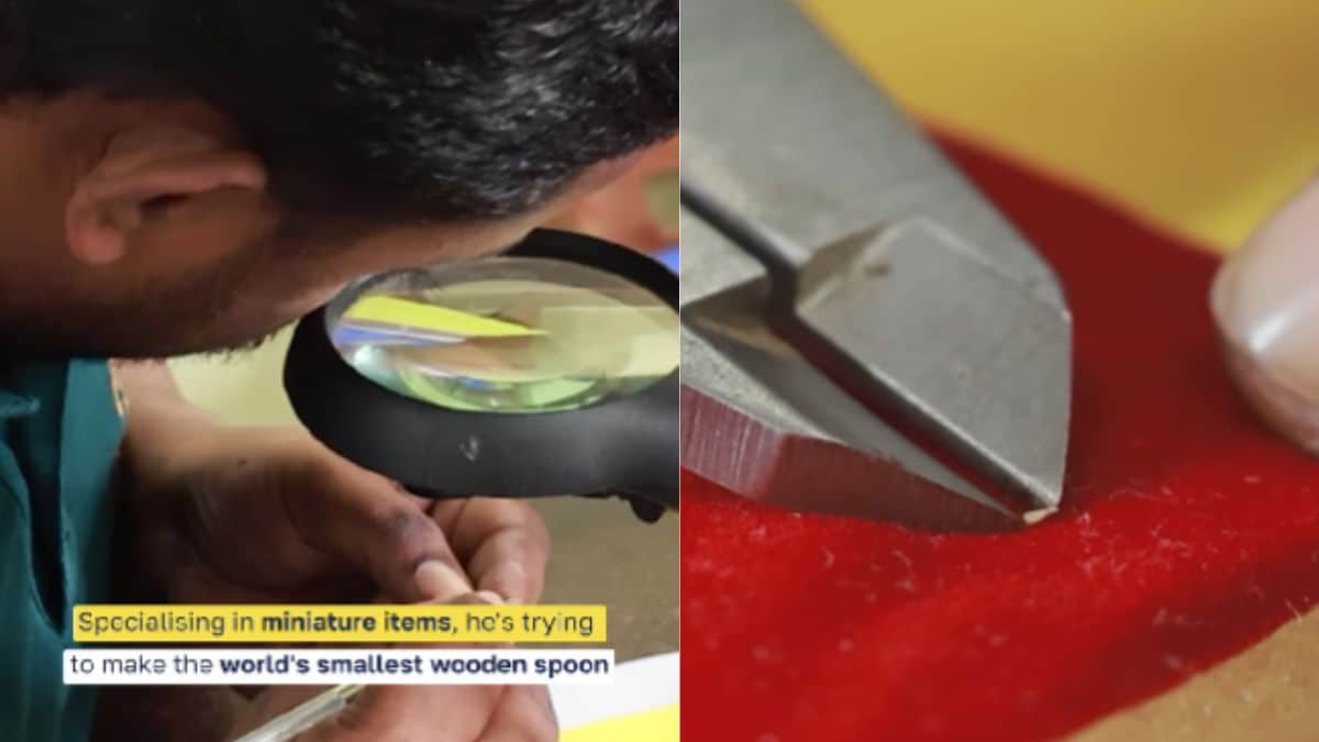 Watch: Indian Artist Sets Record For Making World's Smallest Wooden Spoon