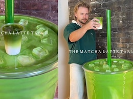 Artist Creates Life-Size Matcha Latte Table That Looks Good Enough To Drink Artist Creates Life-Size Matcha Latte Table That Looks Good Enough To Drink