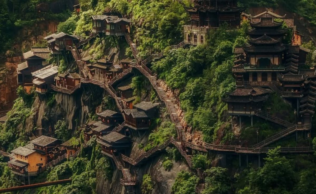A Canadian photographer captured the drone view of the valley during the day. Photo: Elliott Chau/ Instagram A Canadian photographer captured the drone view of the valley during the day. Photo: Elliott Chau/ Instagram
