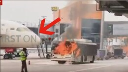 Video: Bus Metres Away From Air India Plane At Delhi Airport's T3 Catches Fire