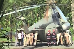 Helipad Sinks As President Murmu's Chopper Lands In Kerala Helipad Sinks As President Murmu's Chopper Lands In Kerala