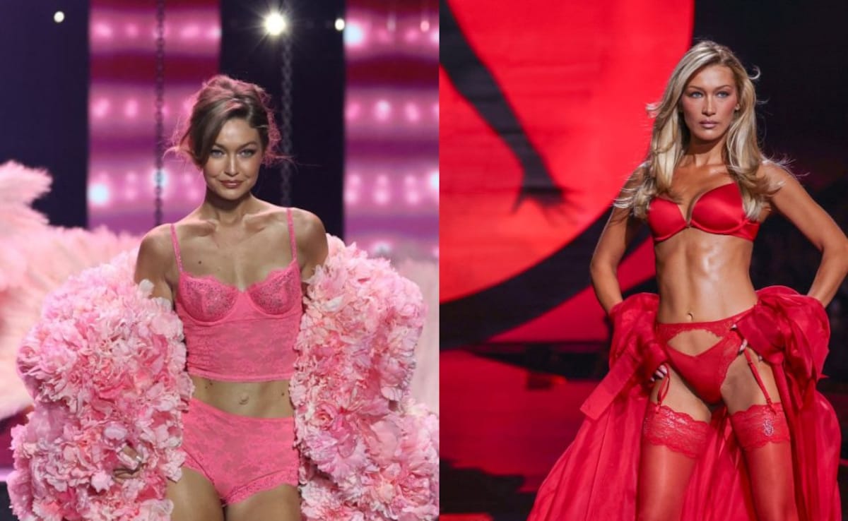 In Barbie Pink And Red, Sisters Gigi And Bella Hadid Light Up ...