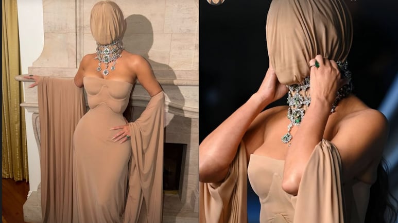 Kim Kardashian's Masked Look At The Academy Museum Gala Has The Internet Talking Kim Kardashian's Masked Look At The Academy Museum Gala Has The Internet Talking