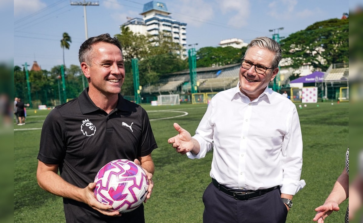 UK PM Keir Starmer, Michael Owen Meet Young Indian Footballers And Coaches In Mumbai