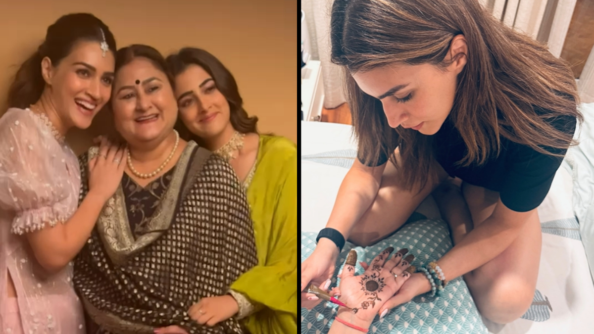 Kriti Sanon Becomes "Personal Mehendi Artist" For Mother On Karwa Chauth