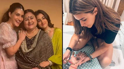 Kriti Sanon Becomes 'Personal Mehendi Artist' For Mother On Karwa Chauth