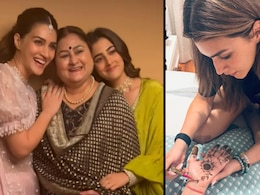 Kriti Sanon Becomes "Personal Mehendi Artist" For Mother On Karwa Chauth Kriti Sanon Becomes "Personal Mehendi Artist" For Mother On Karwa Chauth