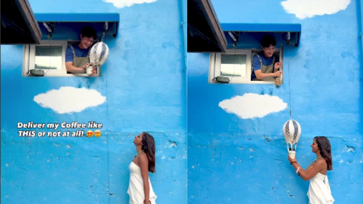 Korean Cafe Serving Coffee Via A Hot Air Balloon Wins Hearts