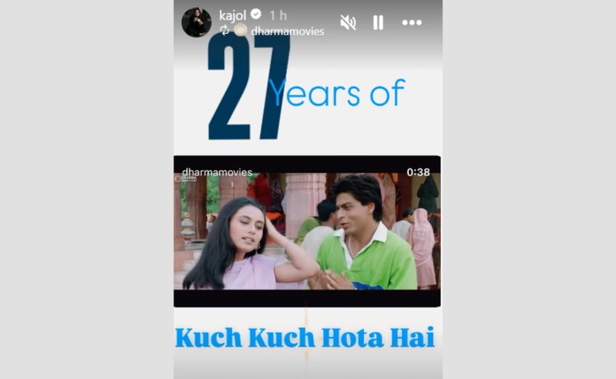 Kajol is celebrating 27 years of Kuch Kuch Hota Hai. Photo: Kajol/ Instagram Kajol is celebrating 27 years of Kuch Kuch Hota Hai. Photo: Kajol/ Instagram