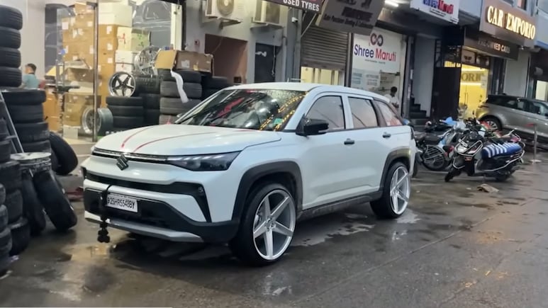 Maruti Suzuki Victoris Modified With 22-Inch Wheels- Yay Or Nay? Maruti Suzuki Victoris Modified With 22-Inch Wheels- Yay Or Nay?