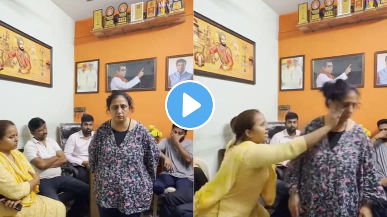 Video:पतीला ट्रेनमध्ये धक्का देत मारहाण केली..मनसे पदाधिकारी असलेल्या पत्नीनं परप्रांतीय महिलेला धू धू धुतलं! Video:पतीला ट्रेनमध्ये धक्का देत मारहाण केली..मनसे पदाधिकारी असलेल्या पत्नीनं परप्रांतीय महिलेला धू धू धुतलं!