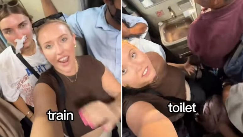 भारतीय ट्रेन में चढ़े विदेशी, भीड़ देख Video बनाने लगी महिला, कही ऐसी-ऐसी बातें, इंडिया के लोगों को आएगी शर्म भारतीय ट्रेन में चढ़े विदेशी, भीड़ देख Video बनाने लगी महिला, कही ऐसी-ऐसी बातें, इंडिया के लोगों को आएगी शर्म
