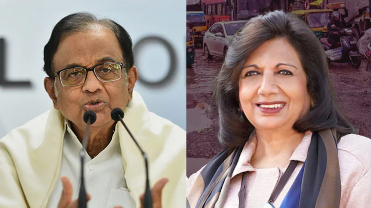 Kiran Shaw Offers To Fund Bengaluru Road Repair, P Chidambaram Responds