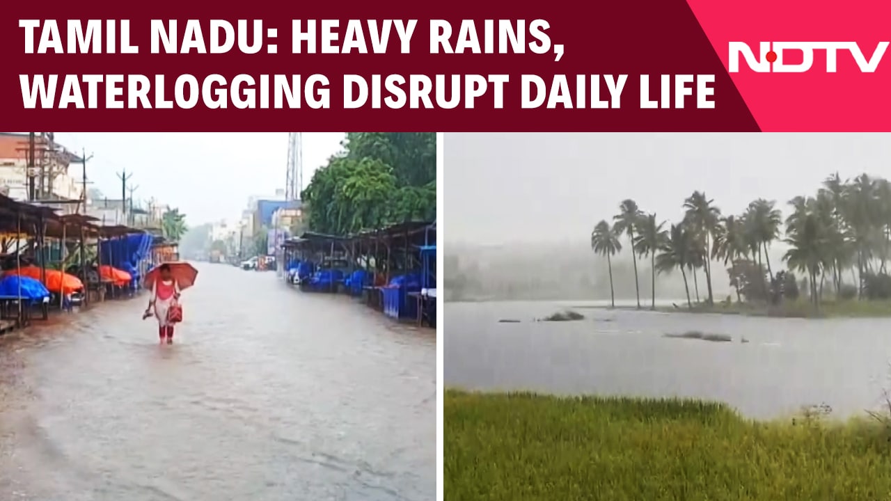 Video: Tamil Nadu Rains: Heavy Rains In Parts Of Tamil Nadu, Waterlogging Disrupts Daily Life