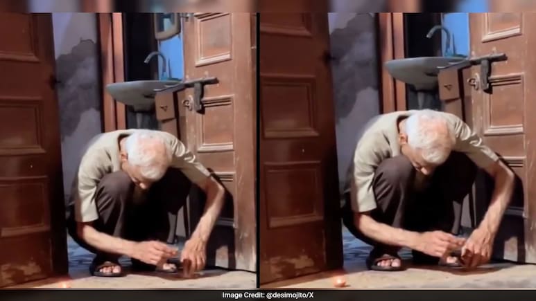 Elderly Man's Diya Lighting Video Goes Viral, Melts Hearts Elderly Man's Diya Lighting Video Goes Viral, Melts Hearts