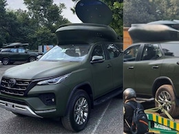 Toyota Fortuner Modified For Indian Army Use Gets Green Paint; More Details Toyota Fortuner Modified For Indian Army Use Gets Green Paint; More Details