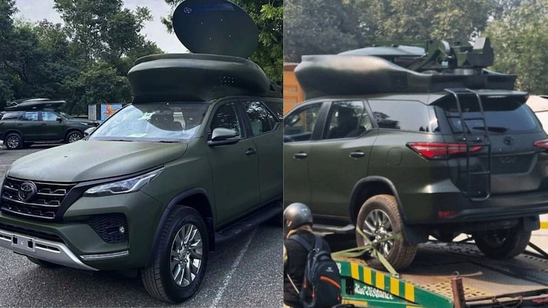 Toyota Fortuner Modified For Indian Army Use Gets Green Paint; More Details Toyota Fortuner Modified For Indian Army Use Gets Green Paint; More Details