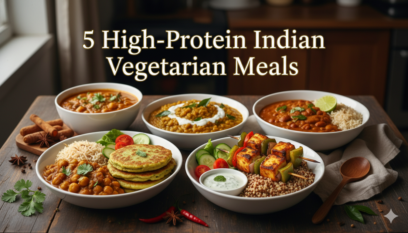 5 High-Protein Indian Vegetarian Meals Under 500 Calories