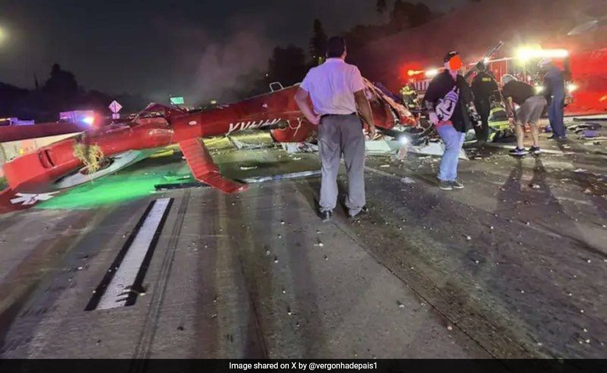 Medical Helicopter Crashes Onto Highway In US, Critically Injuring 3