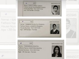 Samantha Ruth Prabhu, Tamannaah Bhatia's Fake Voter IDs Surface Ahead Of Hyderabad By-Polls Samantha Ruth Prabhu, Tamannaah Bhatia's Fake Voter IDs Surface Ahead Of Hyderabad By-Polls