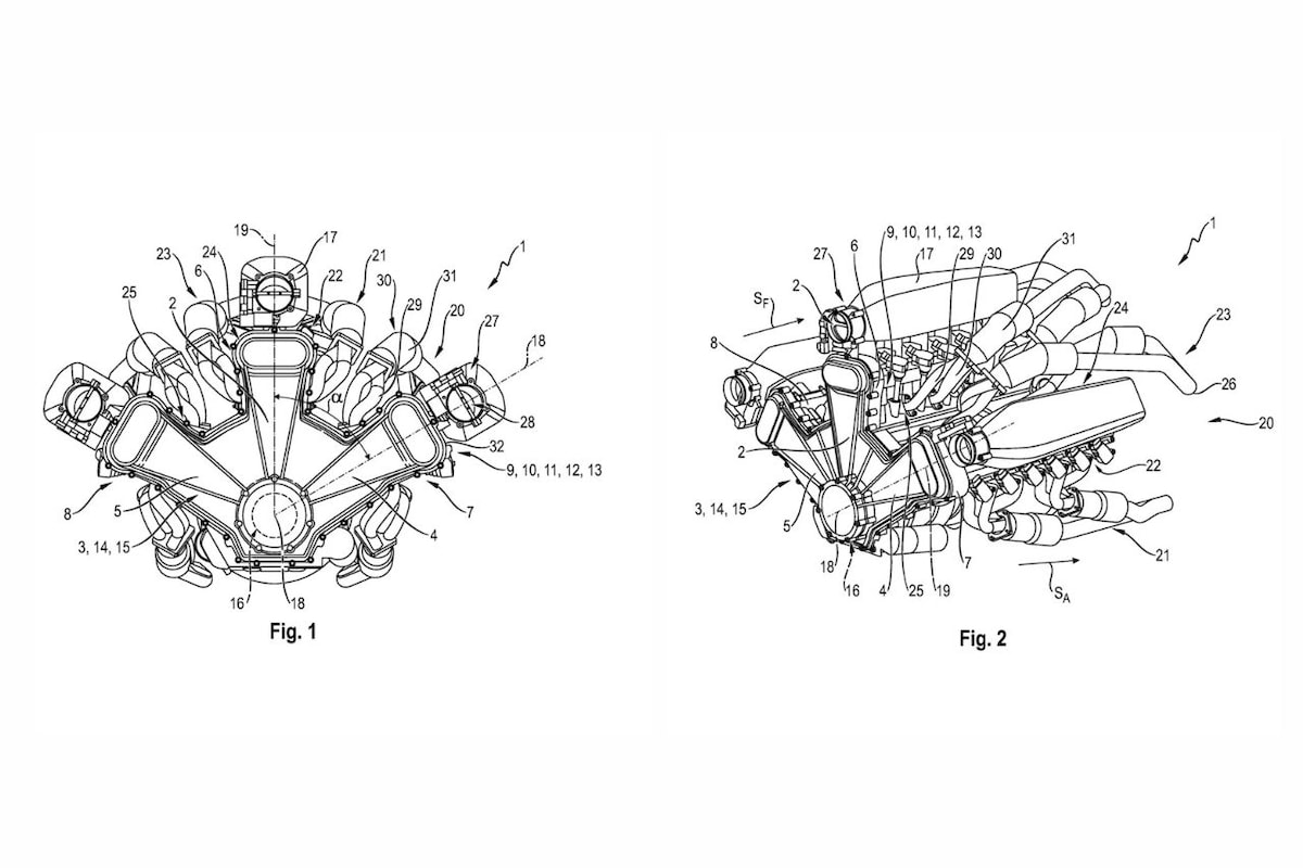 Porsche W12 engine patent Porsche W12 engine patent