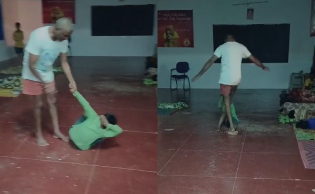 On Camera, Karnataka Sanskrit Teacher Kicks, Thrashes Student For Using Phone