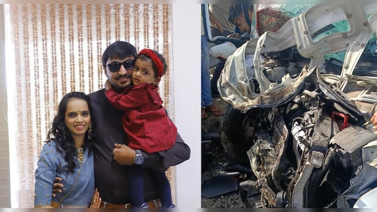 भारतमाला एक्सप्रेस-वे पर हादसा, कार के उड़े परखच्चे; पति-पत्नी और बच्ची की मौत भारतमाला एक्सप्रेस-वे पर हादसा, कार के उड़े परखच्चे; पति-पत्नी और बच्ची की मौत