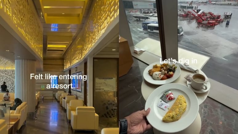 Watch: Vlogger's "Resort-Like" Experience At Mumbai Airport Lounge Goes Viral Watch: Vlogger's "Resort-Like" Experience At Mumbai Airport Lounge Goes Viral