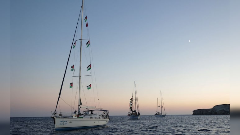 Gaza Aid Flotilla Presses Journey, Accuses Israel Of 'Intimidation' Gaza Aid Flotilla Presses Journey, Accuses Israel Of 'Intimidation'