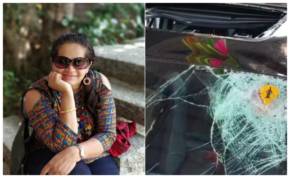 मौत ऐसे भी आती है! कार की सनरूफ का शीशा तोड़ महिला के सिर पर गिरा भारी पत्थर