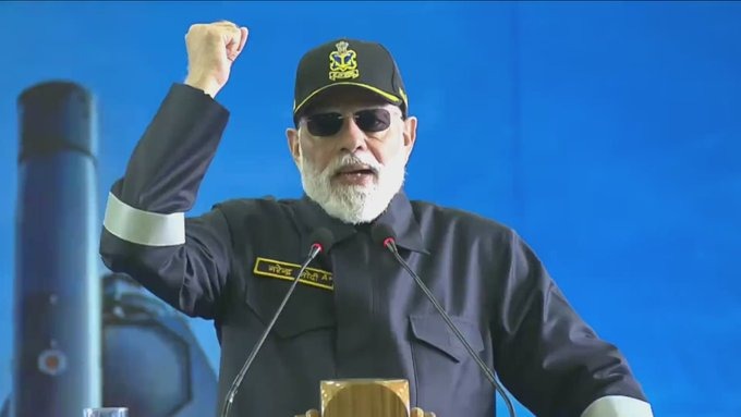 PM Modi Celebrates Diwali With Navy Onboard INS Vikrant Off The Coast Of Goa