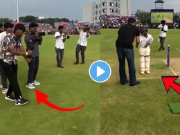 धोनी दिसताच लिटल शिष्य धावत आला, चिमुकल्या खेळाडूनं स्टेडियममध्ये जे केलं..माहीलाही अभिमान वाटला! Video बघाच