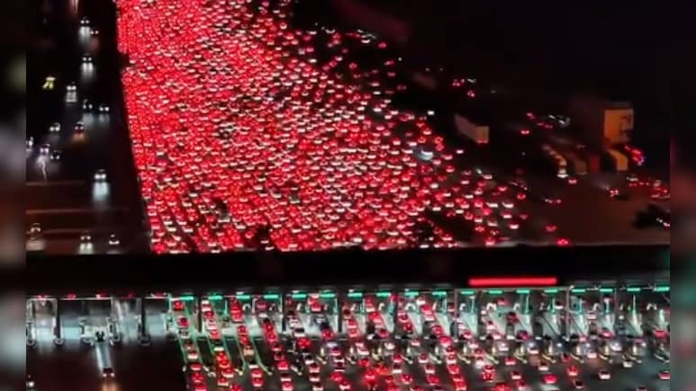 Video: Cars Stuck For Miles As China Highway Sees Massive Jam