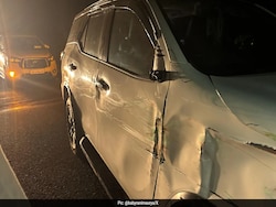 UP Minister Narrowly Escapes Road Accident On Agra-Lucknow Expressway