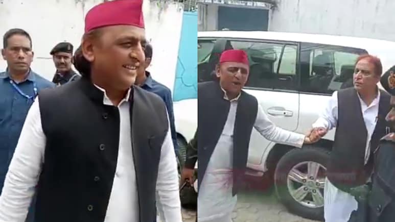 23 महीने बाद पहली मुलाकात, हाथों में हाथ, अखिलेश-आजम के बीच दिखी ऐसी केमिस्ट्री