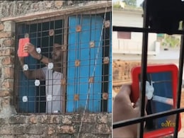 खिड़की के बाहर पेंट करने के लिए शख्स ने लगाया ऐसा तगड़ा जुगाड़, लोग बोले -भाई के दिमाग का तो जवाब नहीं!