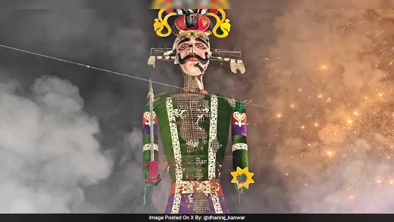 Ravana Effigy's Face Refuses To Burn During Dussehra Celebrations In Kota Ravana Effigy's Face Refuses To Burn During Dussehra Celebrations In Kota