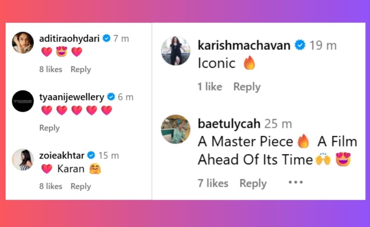 Celebs and social media users reach to Karan Johars post on Kuch Kuch Hota Hai completing 27 years. Photo: Karan Johar/ Instagram Celebs and social media users reach to Karan Johars post on Kuch Kuch Hota Hai completing 27 years. Photo: Karan Johar/ Instagram
