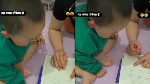 कुछ महीने के बच्चे ने ऐसे पढ़ी ABCD, देखकर चौंक गए लोग, बोले- कहीं ये खान सर का बेटा तो नहीं!